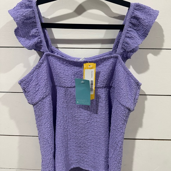 Purple Ruffled Girls Top - Picture 2 of 4